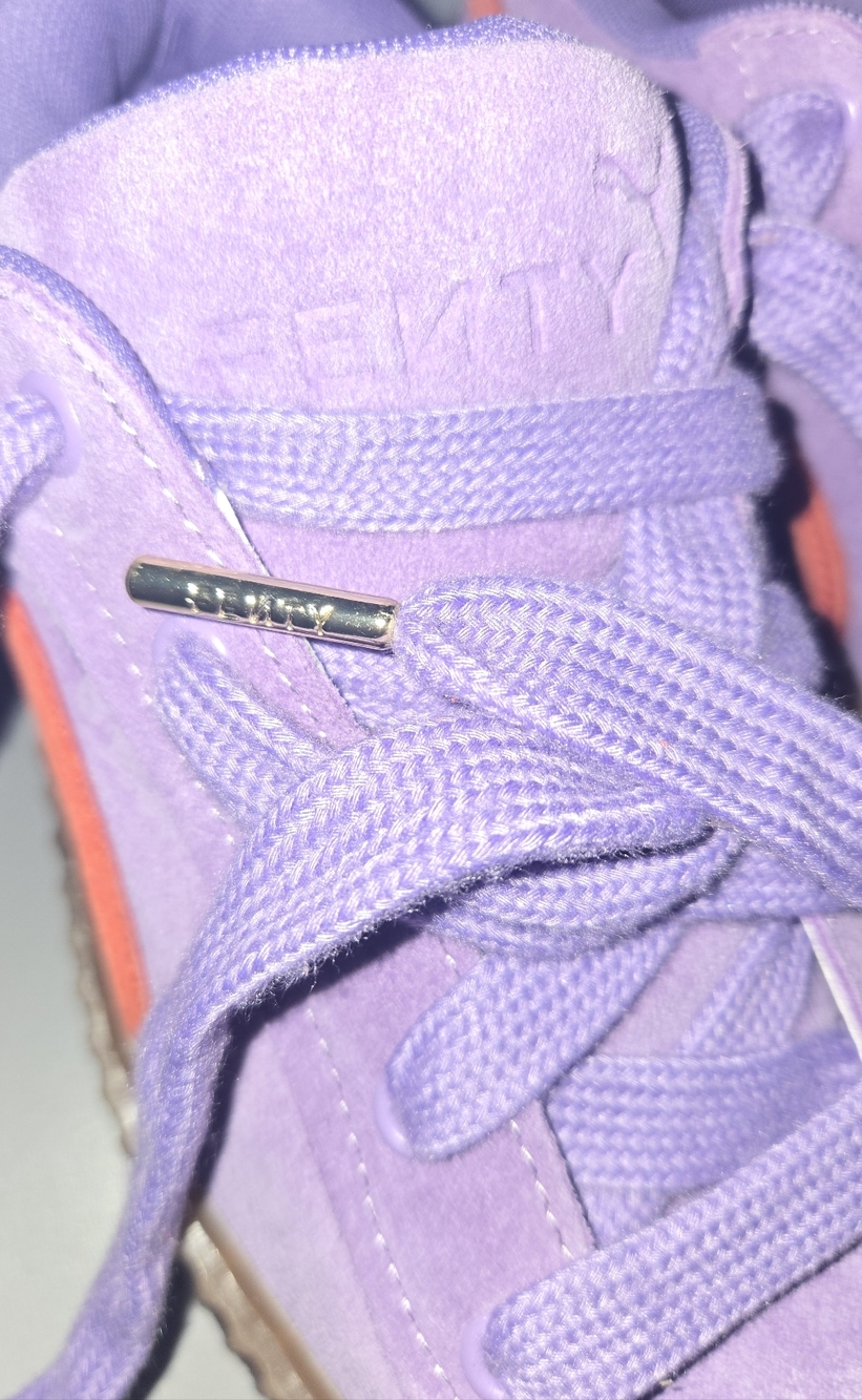 Puma Fenty Creeper- Lavender Suede Sneakers with Burnt Red Accent